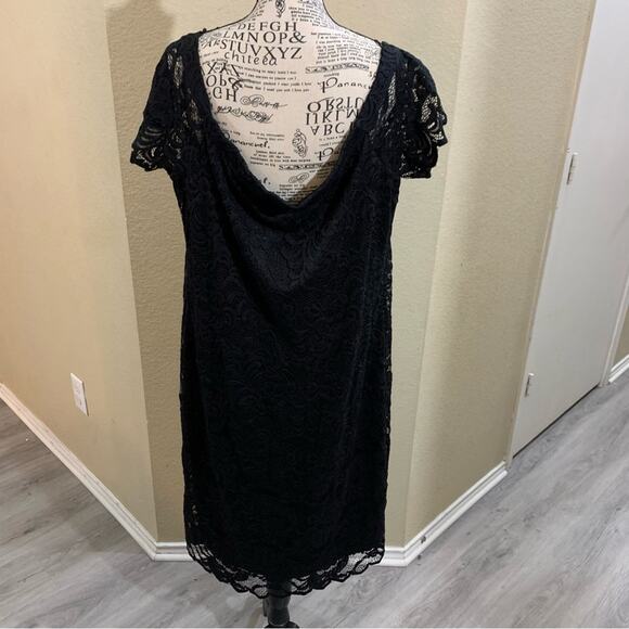 Binance black lace‎ dress plus size 3X - Picture 3 of 7